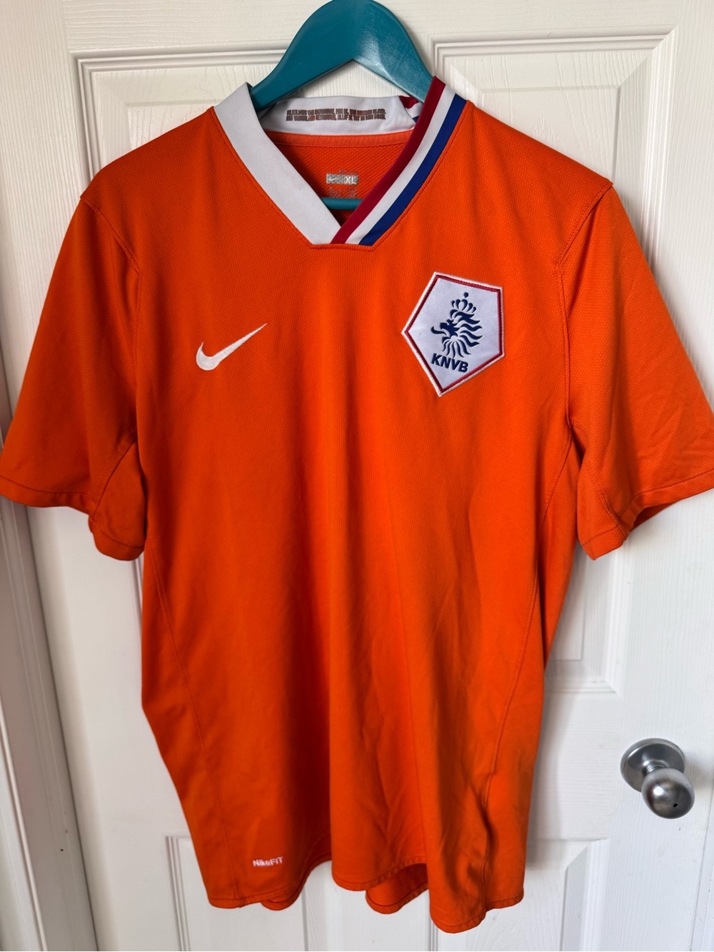 Mens Nike Netherlands 2008/2009 Home Soccer Jersey Size XL FIFA World Cup Y2K